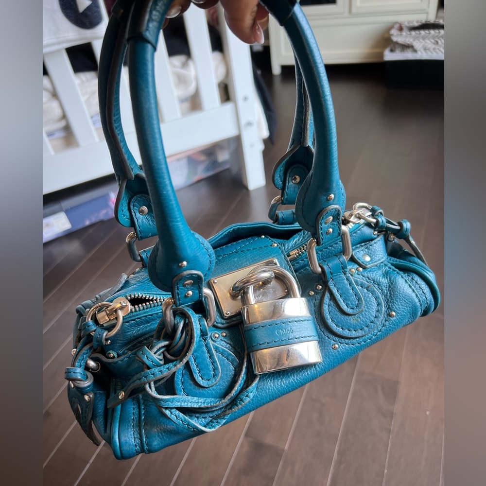 * SOLD DO NOT BUY* RARRE BLUE TEAL MINI CHLOE PADDINGTON